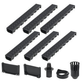 Drainage channels 6 units plastic 6 m by vidaXL, Drains - Ref: Foro24-142880, Price: 113,26 €, Discount: %