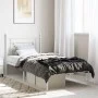 Bettgestell aus Metall mit weißem Kopfteil 90x190 cm von , Betten und Lattenroste - Ref: Foro24-374380, Preis: 63,28 €, Rabat...