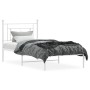 Bettgestell aus Metall mit weißem Kopfteil 90x190 cm von , Betten und Lattenroste - Ref: Foro24-374380, Preis: 64,17 €, Rabat...