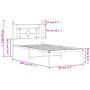 Bettgestell aus Metall mit weißem Kopfteil 90x190 cm von , Betten und Lattenroste - Ref: Foro24-374380, Preis: 64,17 €, Rabat...