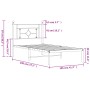 Bettgestell aus Metall mit weißem Kopfteil 100x190 cm von , Betten und Lattenroste - Ref: Foro24-374382, Preis: 70,29 €, Raba...