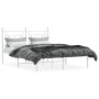 Bettgestell aus weißem Metall mit Kopfteil 140x200 cm von , Betten und Lattenroste - Ref: Foro24-374389, Preis: 98,63 €, Raba...