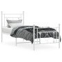 Metallbettgestell mit Kopf- und Fußteil weiß 75x190 cm von , Betten und Lattenroste - Ref: Foro24-374396, Preis: 68,93 €, Rab...