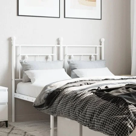 Cabecero de metal blanco 120 cm de , Cabeceros y pies de cama - Ref: Foro24-374419, Precio: 41,24 €, Descuento: %
