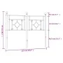 White metal headboard 120 cm by , Headboards and footboards - Ref: Foro24-374419, Price: 41,88 €, Discount: %