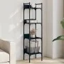 4-shelf black engineered wood bookcase 35x30x138.5 cm by , Bookcases and shelves - Ref: Foro24-838848, Price: 45,34 €, Discou...