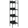 4-shelf black engineered wood bookcase 35x30x138.5 cm by , Bookcases and shelves - Ref: Foro24-838848, Price: 45,94 €, Discou...