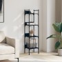 4-shelf black engineered wood bookcase 35x30x138.5 cm by , Bookcases and shelves - Ref: Foro24-838848, Price: 45,94 €, Discou...