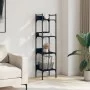 4-shelf black engineered wood bookcase 35x30x138.5 cm by , Bookcases and shelves - Ref: Foro24-838848, Price: 45,34 €, Discou...