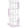 4-shelf black engineered wood bookcase 35x30x138.5 cm by , Bookcases and shelves - Ref: Foro24-838848, Price: 45,94 €, Discou...