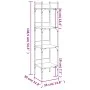 4-shelf black engineered wood bookcase 35x30x138.5 cm by , Bookcases and shelves - Ref: Foro24-838848, Price: 45,34 €, Discou...