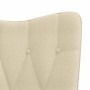 Silla mecedora de tela color crema en Mecedoras | Comprar online en Foro24