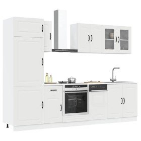 Mueble de cocina Kalmar blanco 8 piezas madera contrachapada en Armarios de cocina | Comprar online en Foro24