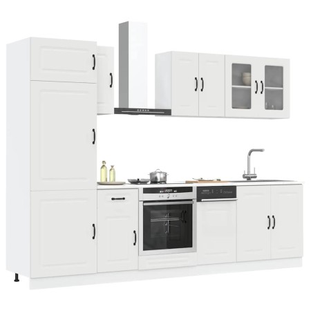 Mueble de cocina Kalmar blanco 8 piezas madera contrachapada en Armarios de cocina | Comprar online en Foro24