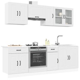 Mueble de cocina Kalmar blanco 8 piezas madera contrachapada en Armarios de cocina | Comprar online en Foro24