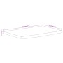 Rectangular wall shelf acacia wood live edge 50x30x2.5 cm by , Shelves and shelves - Ref: Foro24-370235, Price: 32,27 €, Disc...