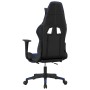 Silla gaming de masaje y reposapiés cuero sintético negro azul en Sillas gaming | Comprar online en Foro24