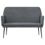 Banco de terciopelo gris oscuro 108x79x79 cm en Bancos | Comprar online en Foro24