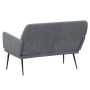 Banco de terciopelo gris oscuro 108x79x79 cm en Bancos | Comprar online en Foro24