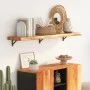 Rectangular wall shelf acacia wood live edge 110x30x3.8cm by , Shelves and shelves - Ref: Foro24-370289, Price: 63,10 €, Disc...