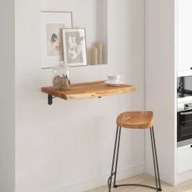 Rectangular wall shelf acacia wood live edge 60x40x3.8 cm by , Shelves and shelves - Ref: Foro24-370296, Price: 48,40 €, Disc...