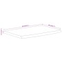 Rectangular wall shelf acacia wood live edge 60x40x3.8 cm by , Shelves and shelves - Ref: Foro24-370296, Price: 51,57 €, Disc...