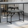Esszimmerbank aus Stahl und dunkelgrauem Stoff, 62 x 32 x 45 cm von , Ess- und Küchenbänke - Ref: Foro24-835219, Preis: 41,41...