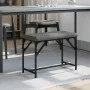 Steel and dark gray fabric dining bench 62x32x45 cm by , Dining and kitchen benches - Ref: Foro24-835219, Price: 40,85 €, Dis...