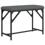 Steel and dark gray fabric dining bench 62x32x45 cm by , Dining and kitchen benches - Ref: Foro24-835219, Price: 40,85 €, Dis...