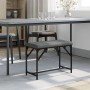 Esszimmerbank aus Stahl und dunkelgrauem Stoff, 62 x 32 x 45 cm von , Ess- und Küchenbänke - Ref: Foro24-835219, Preis: 41,41...