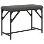 Steel and dark gray fabric dining bench 62x32x45 cm by , Dining and kitchen benches - Ref: Foro24-835219, Price: 40,85 €, Dis...
