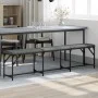 Banco de comedor acero y tela gris oscuro 186x32x45 cm de , Bancos de comedor y cocina - Ref: Foro24-835225, Precio: 79,70 €,...