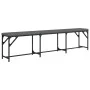 Esszimmerbank aus Stahl und dunkelgrauem Stoff, 186 x 32 x 45 cm von , Ess- und Küchenbänke - Ref: Foro24-835225, Preis: 79,7...