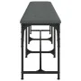 Esszimmerbank aus Stahl und dunkelgrauem Stoff, 186 x 32 x 45 cm von , Ess- und Küchenbänke - Ref: Foro24-835225, Preis: 79,7...