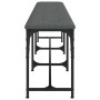 Esszimmerbank aus Stahl und dunkelgrauem Stoff, 186 x 32 x 45 cm von , Ess- und Küchenbänke - Ref: Foro24-835225, Preis: 80,6...