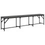 Esszimmerbank aus Stahl und dunkelgrauem Stoff, 186 x 32 x 45 cm von , Ess- und Küchenbänke - Ref: Foro24-835225, Preis: 80,6...