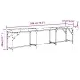 Banco de comedor acero y tela gris oscuro 186x32x45 cm de , Bancos de comedor y cocina - Ref: Foro24-835225, Precio: 79,70 €,...