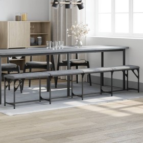 Esszimmerbank aus Stahl und hellgrauem Stoff, 248 x 32 x 45 cm von , Ess- und Küchenbänke - Ref: Foro24-835227, Preis: 97,56 ...