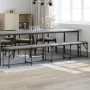 Esszimmerbank aus Stahl und hellgrauem Stoff, 248 x 32 x 45 cm von , Ess- und Küchenbänke - Ref: Foro24-835227, Preis: 96,40 ...