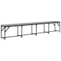 Banco de comedor acero y tela gris claro 248x32x45 cm de , Bancos de comedor y cocina - Ref: Foro24-835227, Precio: 97,78 €