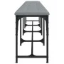 Esszimmerbank aus Stahl und hellgrauem Stoff, 248 x 32 x 45 cm von , Ess- und Küchenbänke - Ref: Foro24-835227, Preis: 96,40 ...