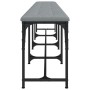Esszimmerbank aus Stahl und hellgrauem Stoff, 248 x 32 x 45 cm von , Ess- und Küchenbänke - Ref: Foro24-835227, Preis: 97,56 ...