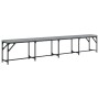 Banco de comedor acero y tela gris claro 248x32x45 cm de , Bancos de comedor y cocina - Ref: Foro24-835227, Precio: 97,78 €