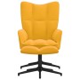 Silla de relajación con reposapiés terciopelo amarillo mostaza de , Sillones - Ref: Foro24-328113, Precio: 169,45 €, Descuent...