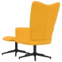Silla de relajación con reposapiés terciopelo amarillo mostaza de , Sillones - Ref: Foro24-328113, Precio: 169,45 €, Descuent...