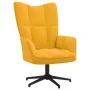 Mustard yellow velvet relaxation chair with footrest by , Armchairs - Ref: Foro24-328113, Price: 166,33 €, Discount: %