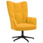 Silla de relajación con reposapiés terciopelo amarillo mostaza de , Sillones - Ref: Foro24-328113, Precio: 169,45 €, Descuent...