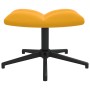 Silla de relajación con reposapiés terciopelo amarillo mostaza de , Sillones - Ref: Foro24-328113, Precio: 169,45 €, Descuent...