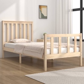 Bettgestell aus massivem Kiefernholz, 75 x 190 cm von , Betten und Lattenroste - Ref: Foro24-3103868, Preis: 91,23 €, Rabatt: %