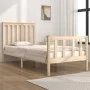 Estructura de cama madera maciza de pino 75x190 cm de , Camas y somieres - Ref: Foro24-3103868, Precio: 88,81 €, Descuento: %